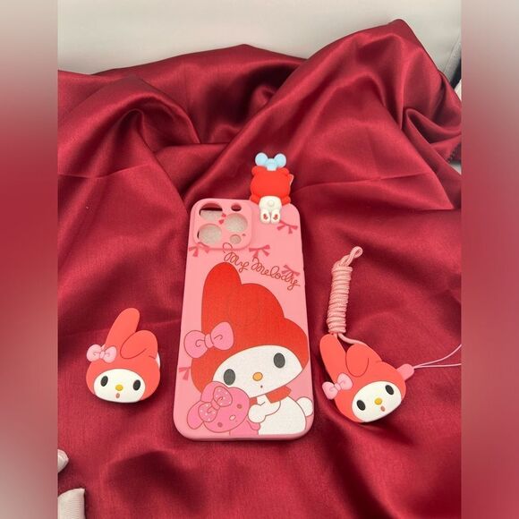 Hello Kitty Pink iPhone 16 Pro Mac Case with Charm - Picture 4 of 7